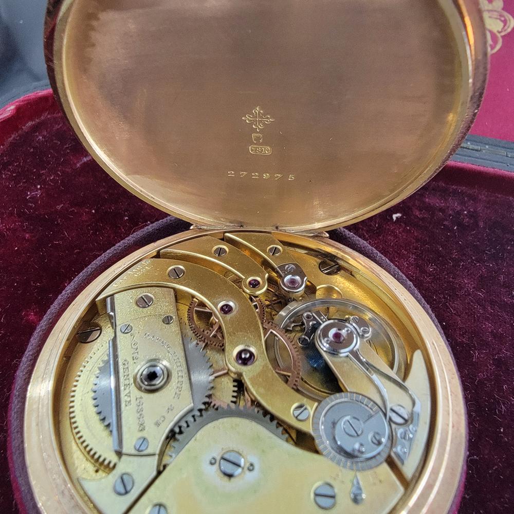 Patek Philippe Chronometro Gondolo 18k Gold Pocket Watch wbox c1910s RA184 2