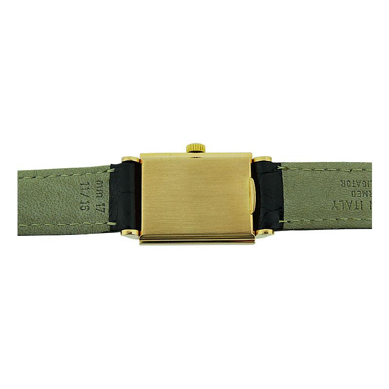 Patek Philippe & Cie. 18 Karat Rose Gold Art Deco Wristwatch from 1944 6