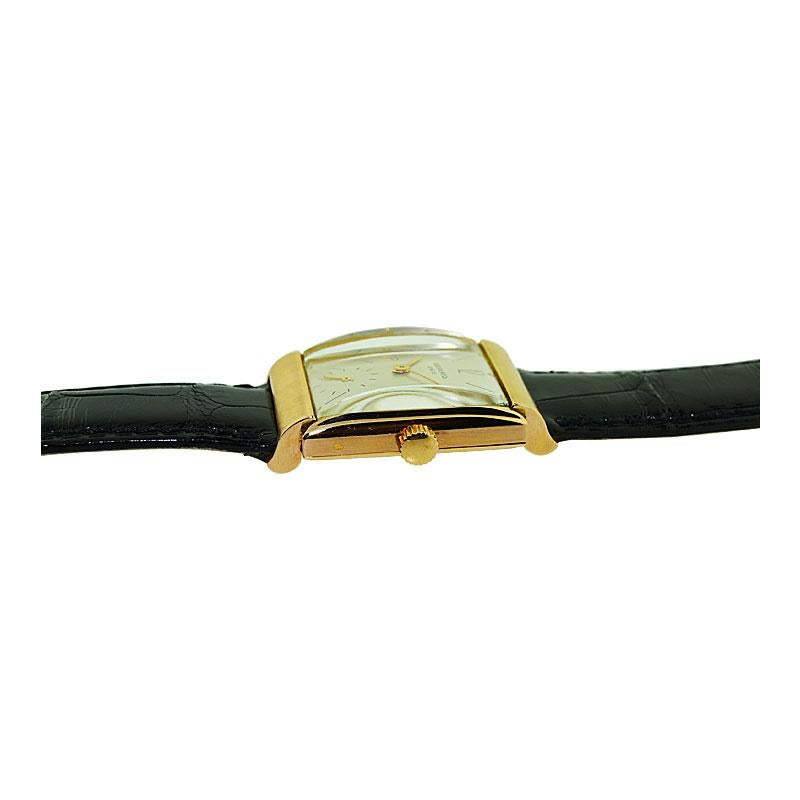 Patek Philippe & Cie. 18 Karat Rose Gold Art Deco Wristwatch from 1944 5