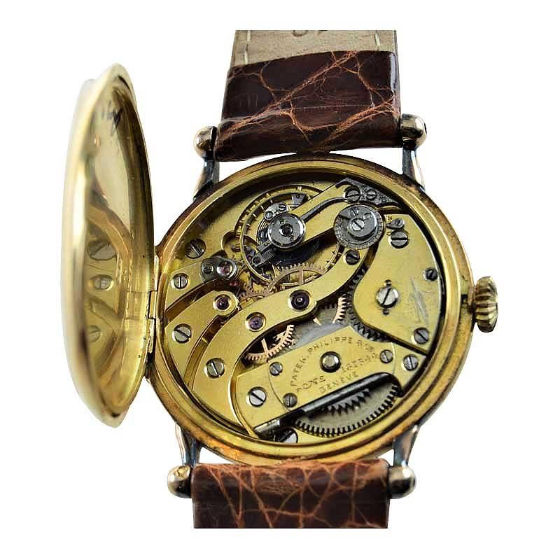 Patek Philippe & Cie. 18 Karat, Yellow Gold Pendant Wristwatch, circa 1910 5