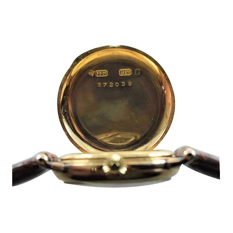 Patek Philippe & Cie. 18 Karat, Yellow Gold Pendant Wristwatch, circa 1910 6