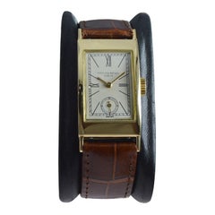 Patek Philippe & Cie. 18 Karat Yellow Gold Art Deco Tank Watch, circa 1940s