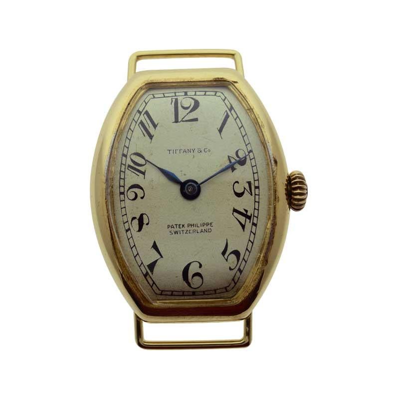 Patek Philippe & Cie. 18 Karat Yellow Gold Gondolo Style from 1918 with Archival 5