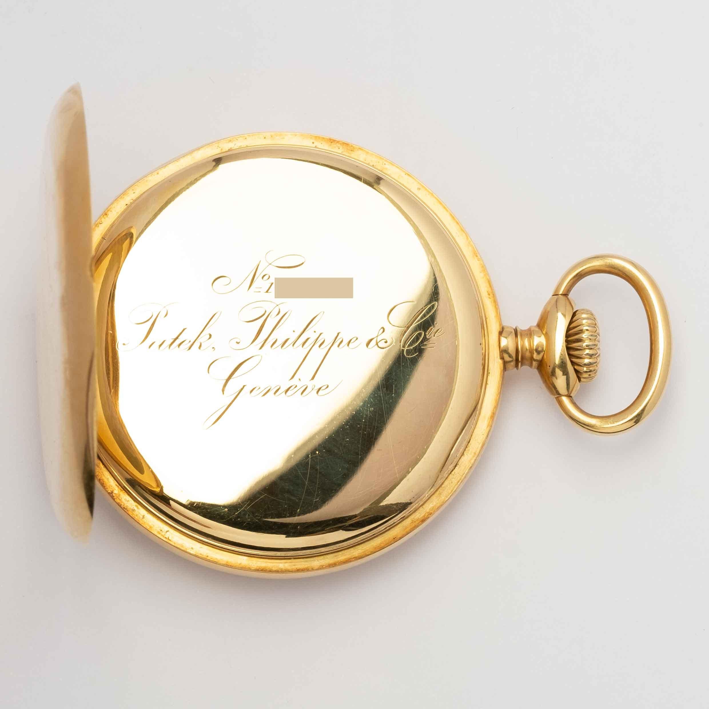 Patek Philippe & Cie Genève Pocket Watch in 18ct Gold – Double Case, Early 20th im Zustand „Gut“ im Angebot in Milano, MI