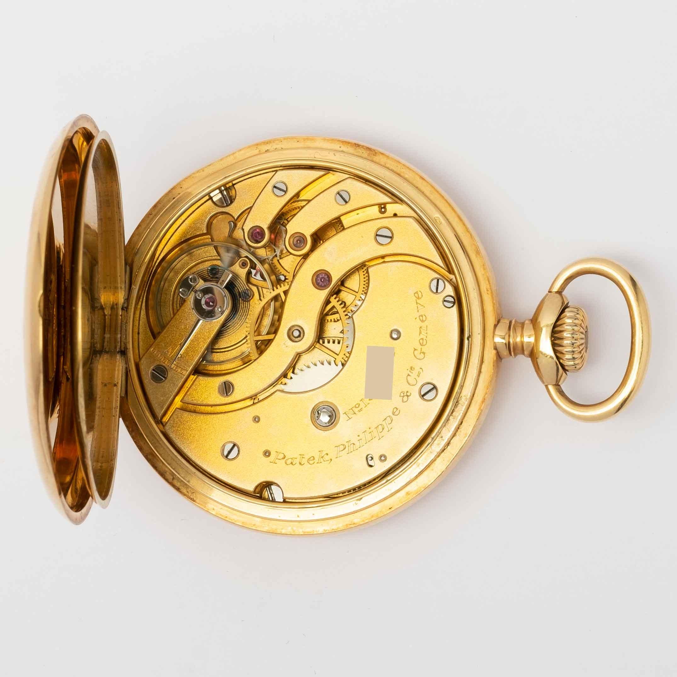 Patek Philippe & Cie Genève Pocket Watch in 18ct Gold – Double Case, Early 20th Herren im Angebot