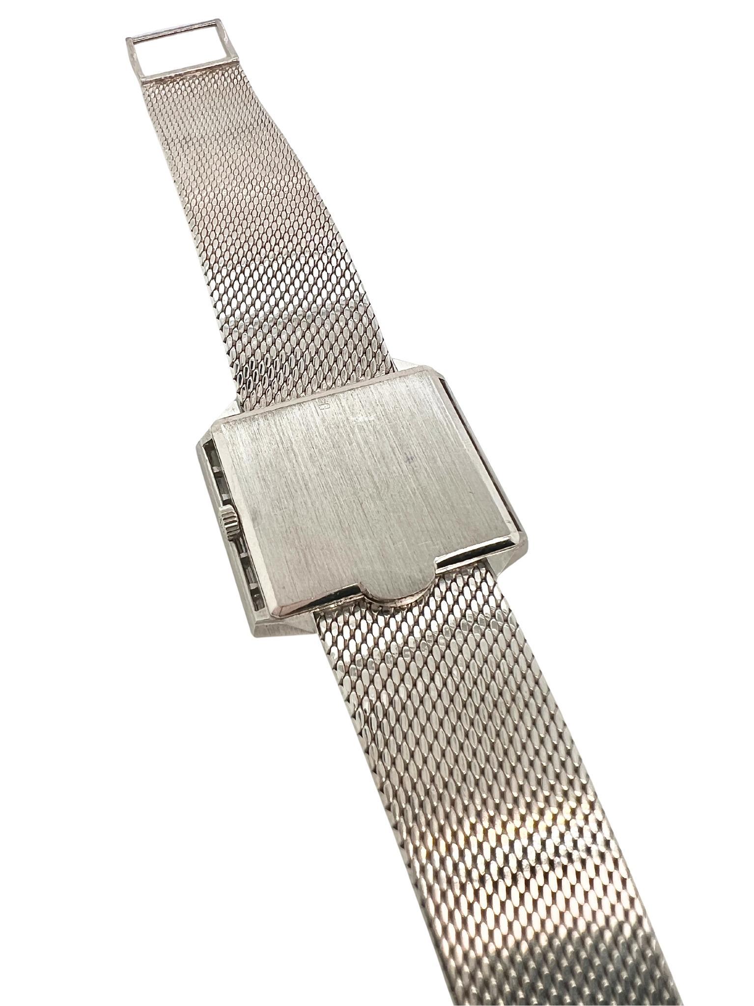 Patek Philippe Classique Weißgold- und Diamantuhr (Baguetteschliff) im Angebot