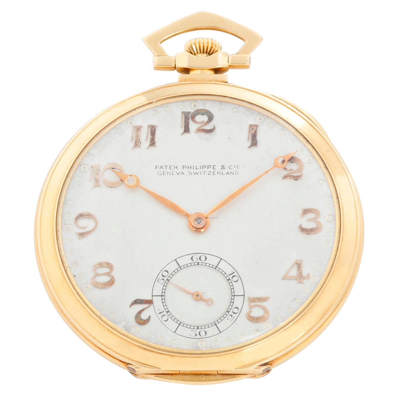 Patek Philippe & Co. 18 Karat Gold Art Deco Open Face Pocket Watch