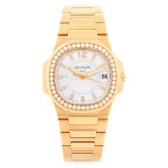 Patek Philippe & Co. 18 Karat Rose Gold Nautilus Diamond Watch 7010R