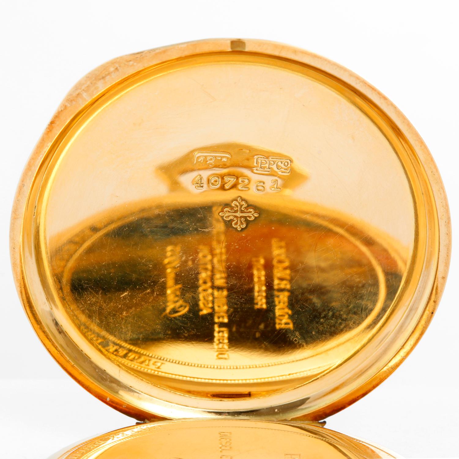 Patek Philippe & Co. 18 Karat Gold Art Deco Open Face Pocket Watch 1