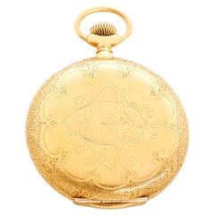 Patek Philippe 
Co. 18k Yellow Gold Hunter-Case Pocket Watch Contract Case