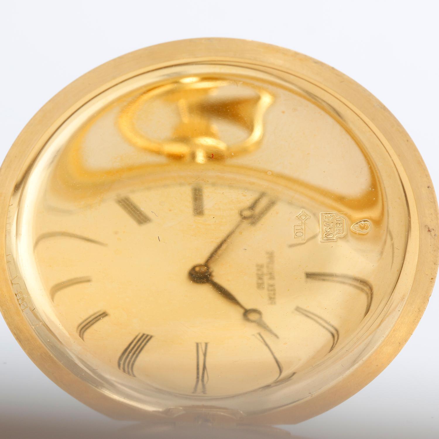 Patek Philippe & Co.: 18 Karat Gelbgold Taschenuhr mit Jägergehäuse Ref 865 3
