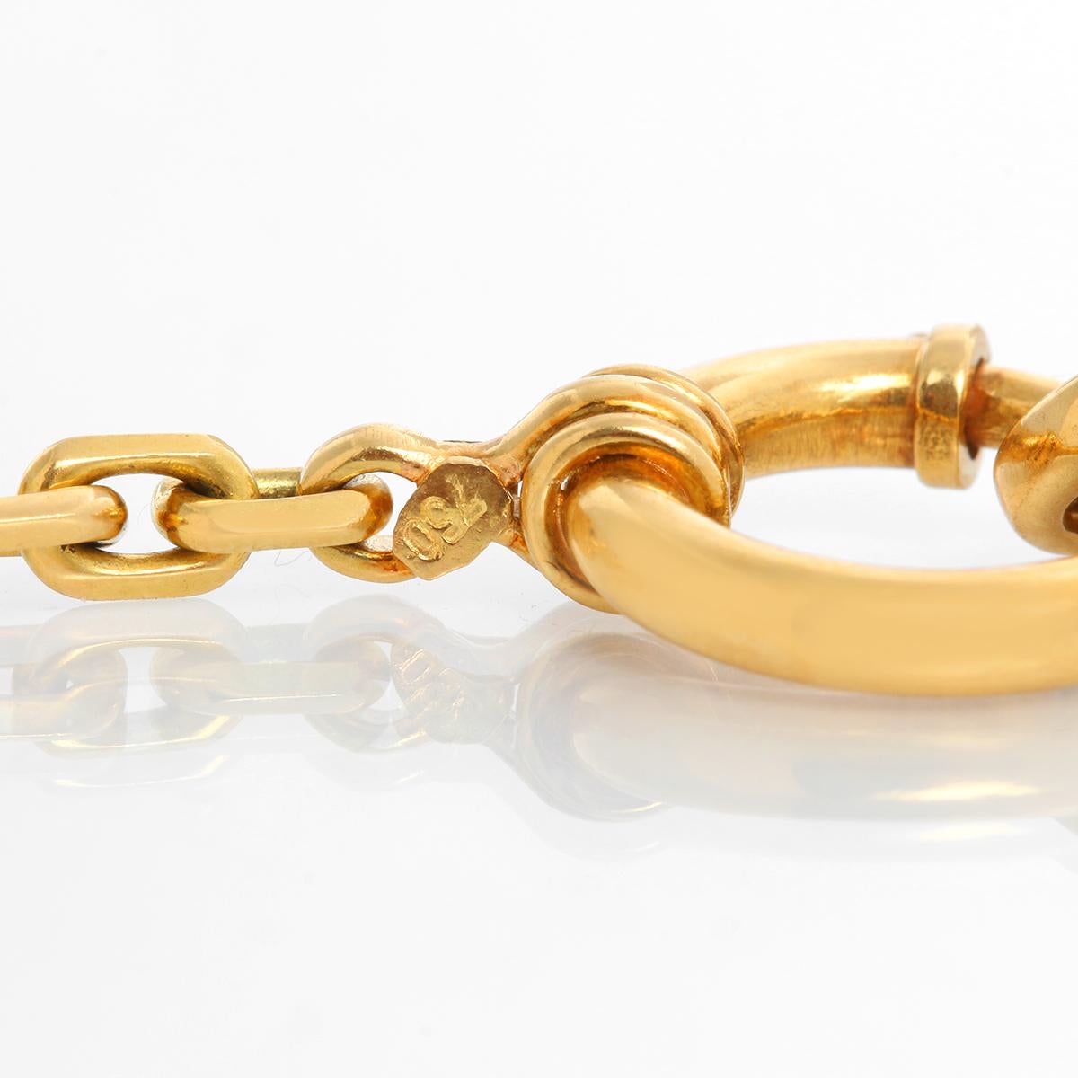 Patek Philippe & Co. 18K Yellow Gold Pocket Watch Chain 16 inches - Extremely rare 18K yellow gold pocket watch chain. 16 inch pocket watch chain. Hallmarked PP& Co and 750. Total weight 33.1 grams. Pre-owned .