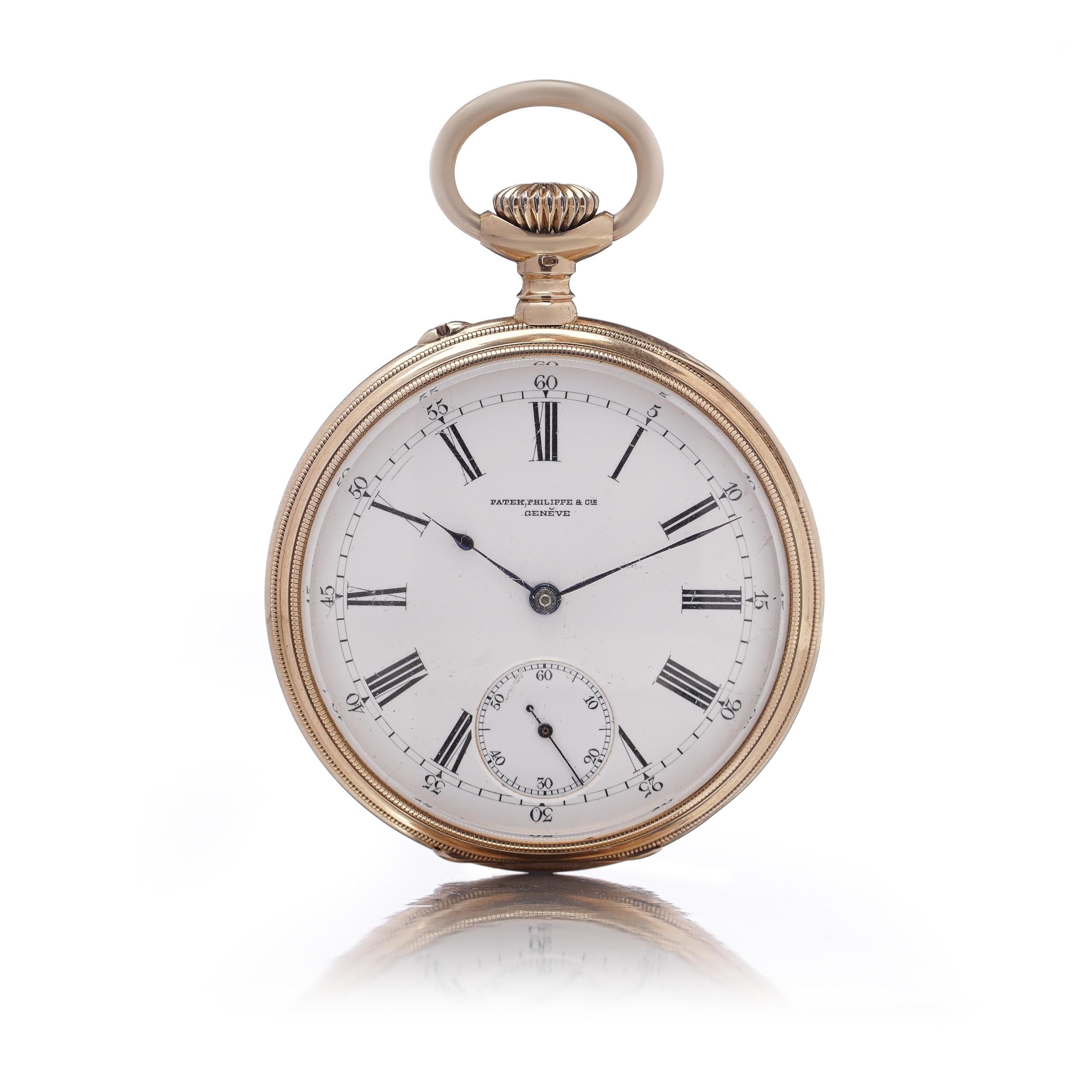 Patek Philippe & Co. 18kt Yellow Gold Pocket Watch with Minute Repeater For Sale 7