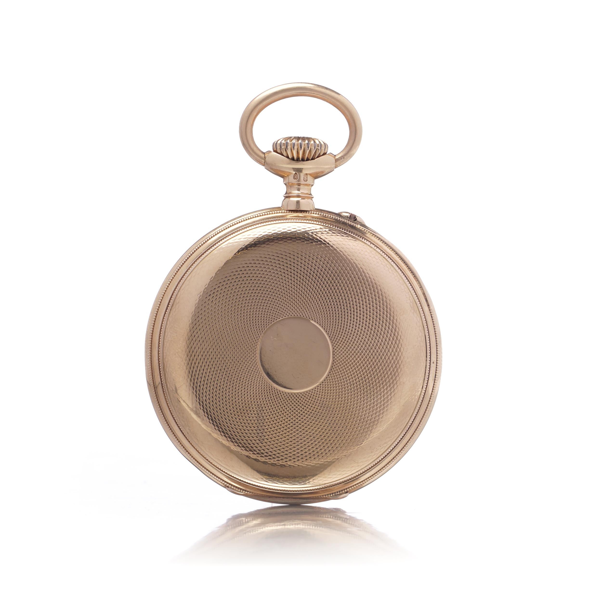 Patek Philippe & Co. 18kt Yellow Gold Pocket Watch with Minute Repeater For Sale 9