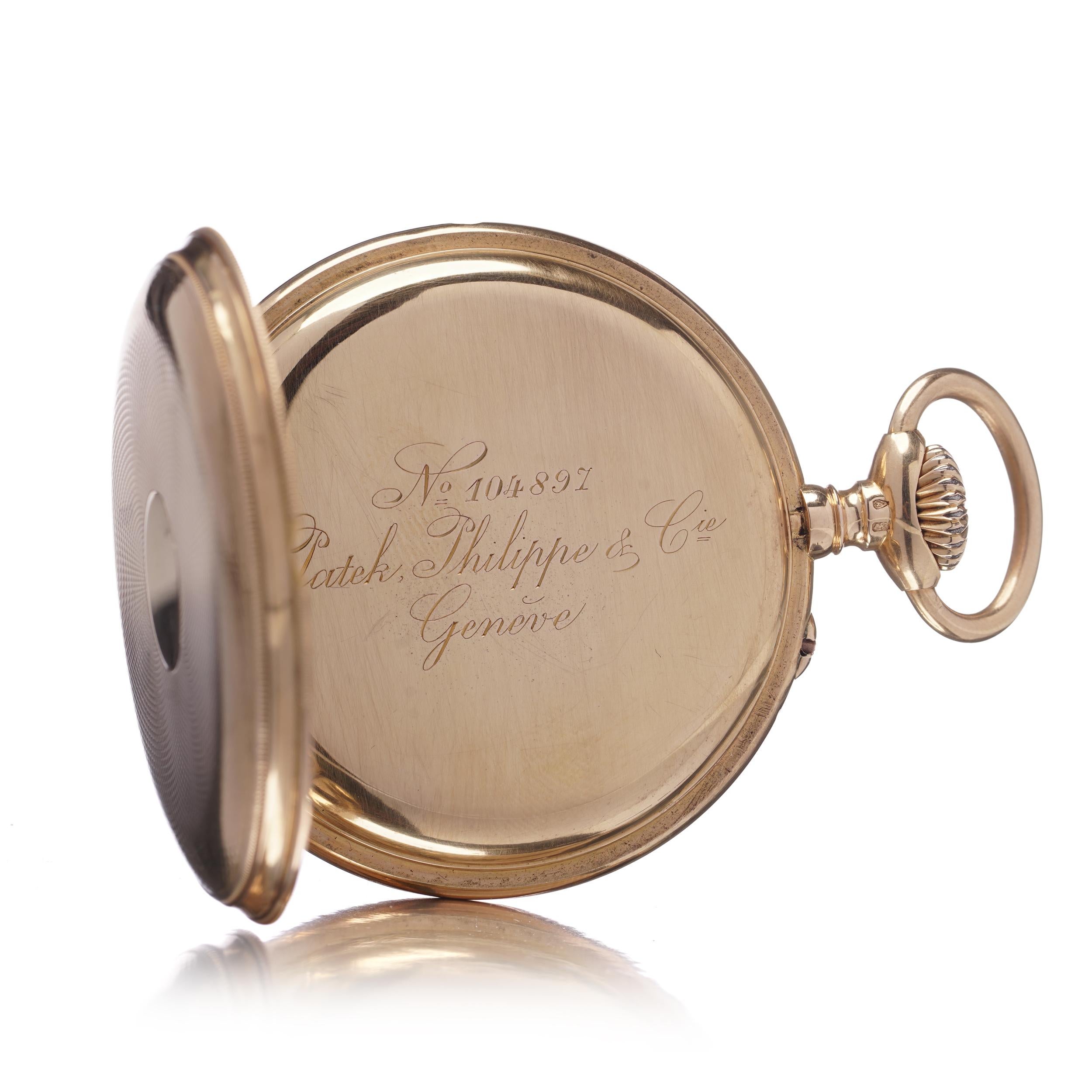Patek Philippe & Co. 18kt Yellow Gold Pocket Watch with Minute Repeater For Sale 3