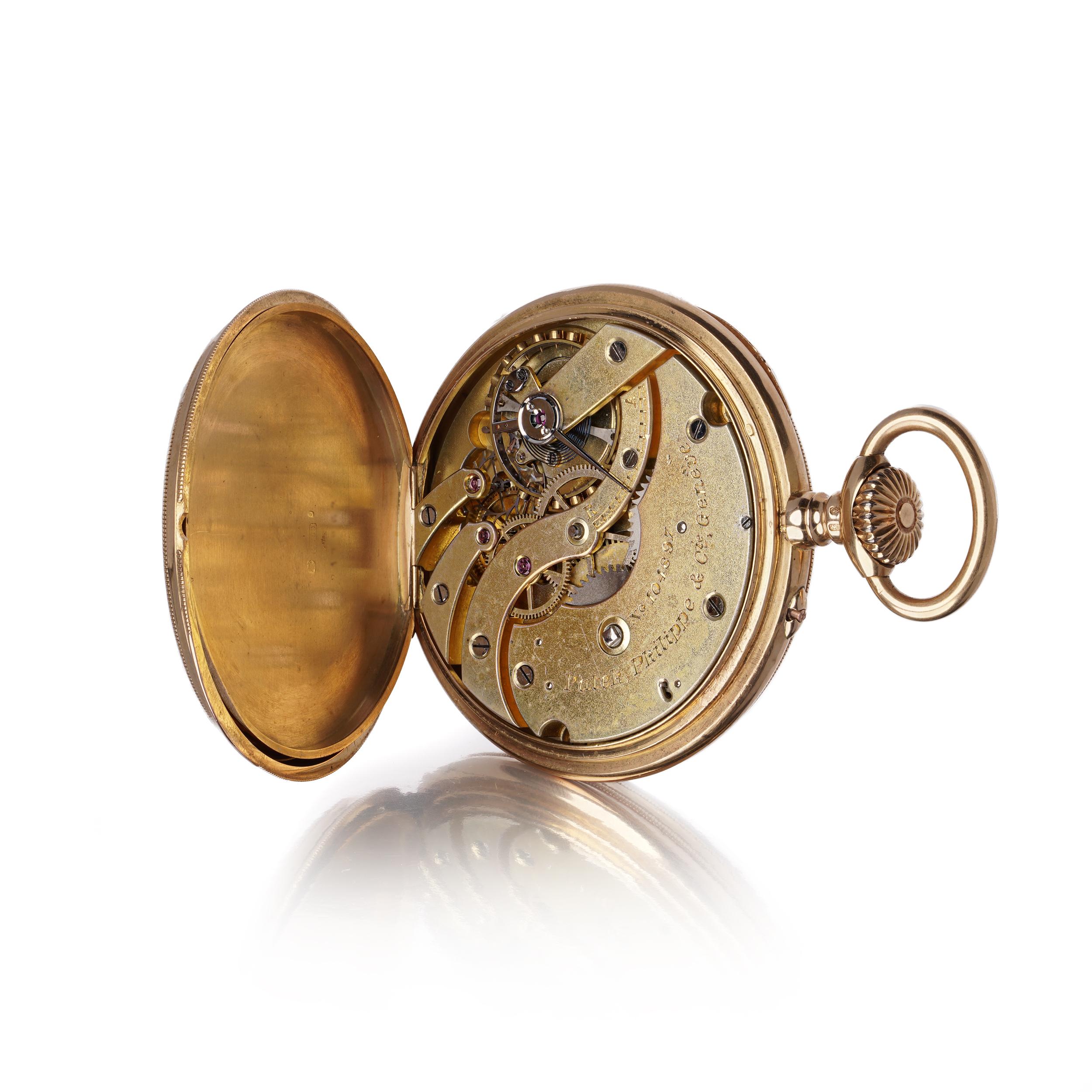 Patek Philippe & Co. 18kt Yellow Gold Pocket Watch with Minute Repeater For Sale 4