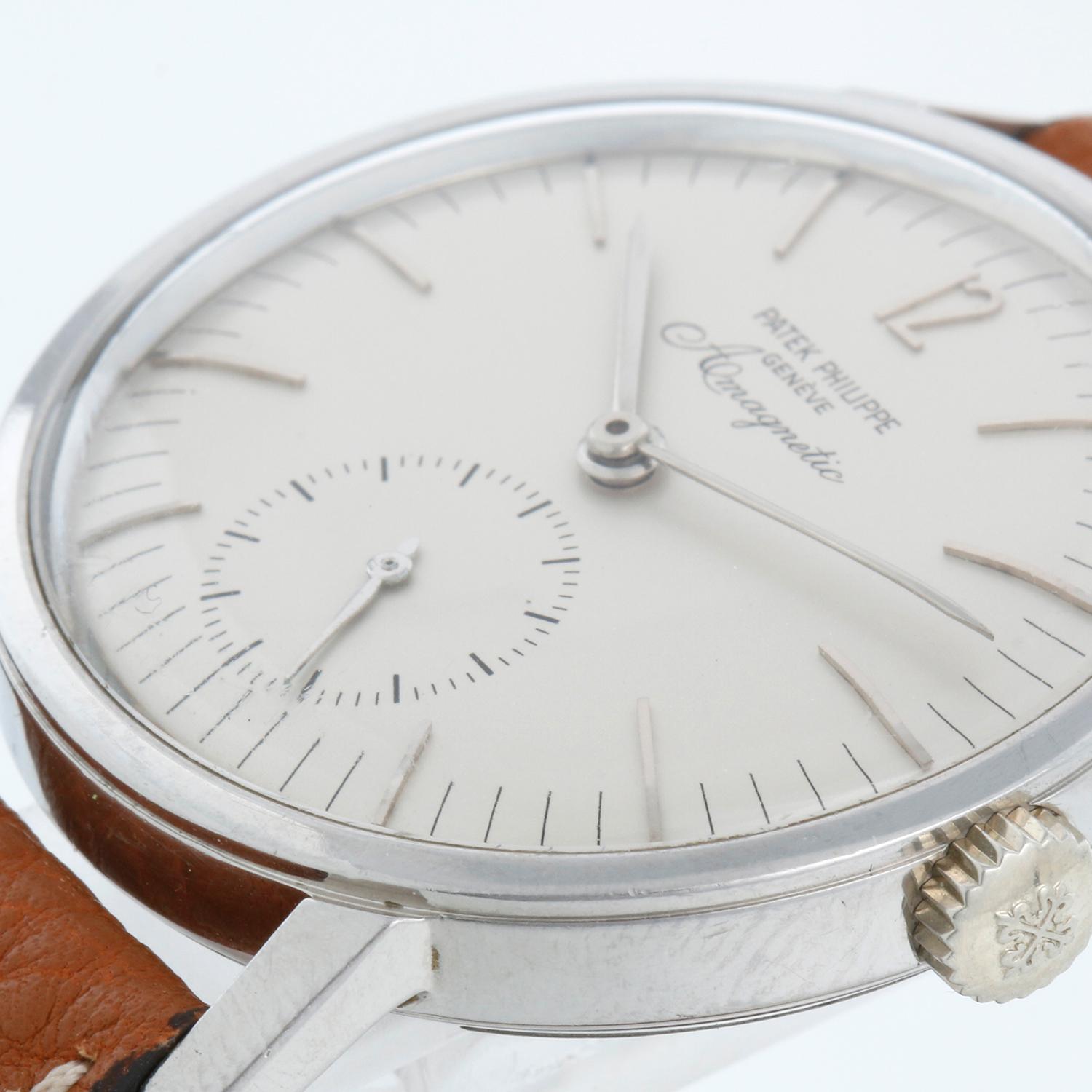 Patek Philippe & Co. Stainless Steel Ref 3417 ' Amagnetic ' Watch For Sale 6