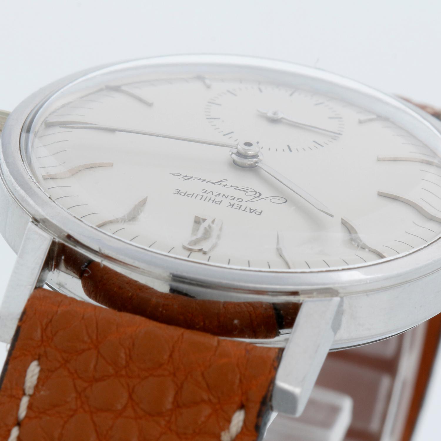 Patek Philippe & Co. Stainless Steel Ref 3417 ' Amagnetic ' Watch For Sale 7