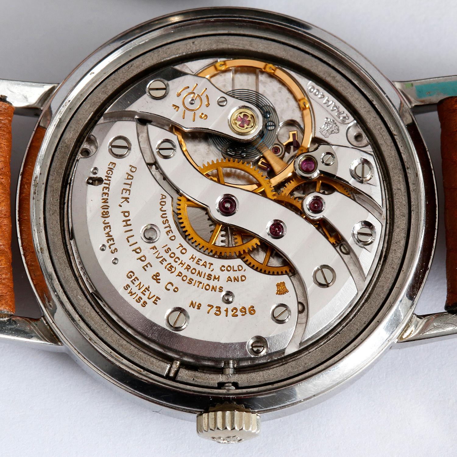 Patek Philippe & Co. Stainless Steel Ref 3417 ' Amagnetic ' Watch In Excellent Condition In Dallas, TX