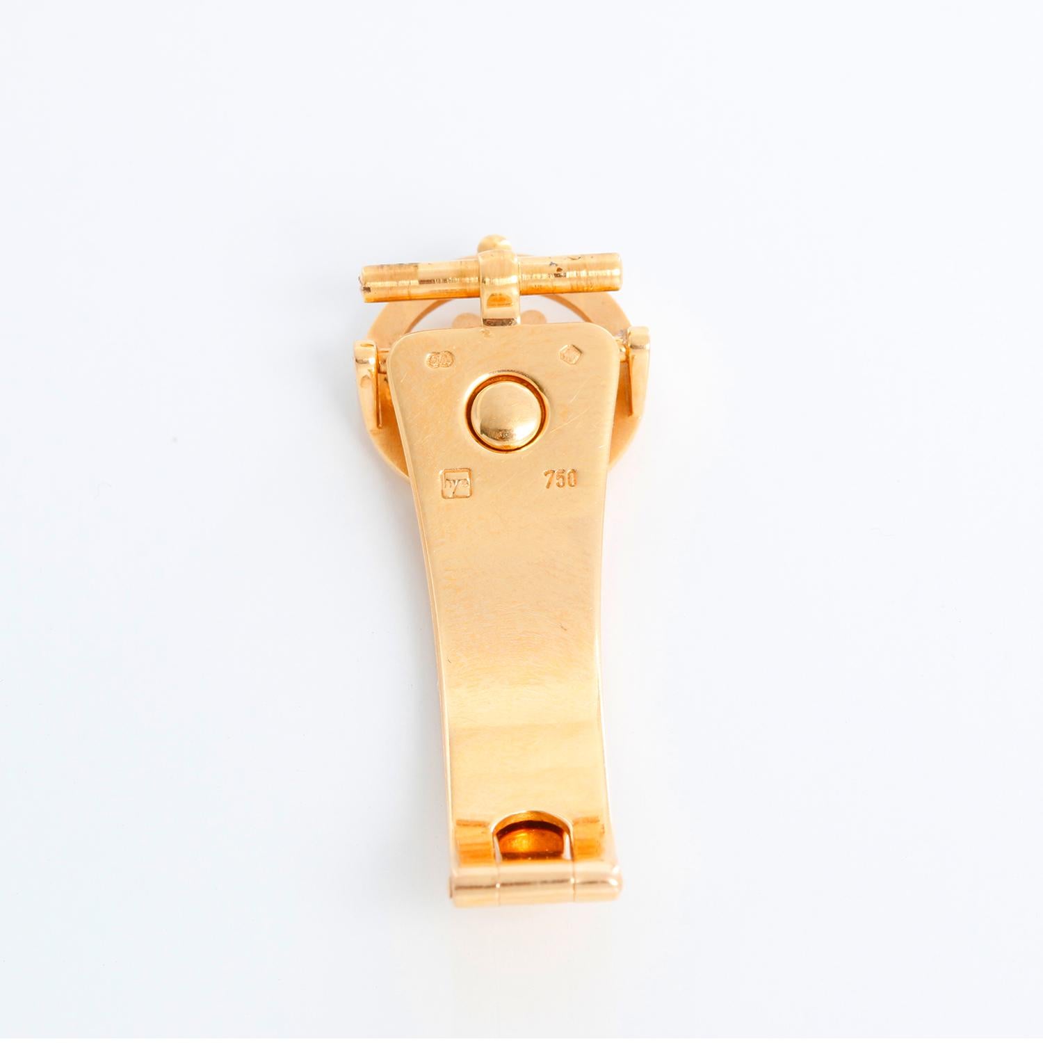 Patek Philippe & Co. Boucle déployante en or jaune (14 mm ) - s'adapte à un bracelet de 14 mm. Poinçonné. D'occasion .