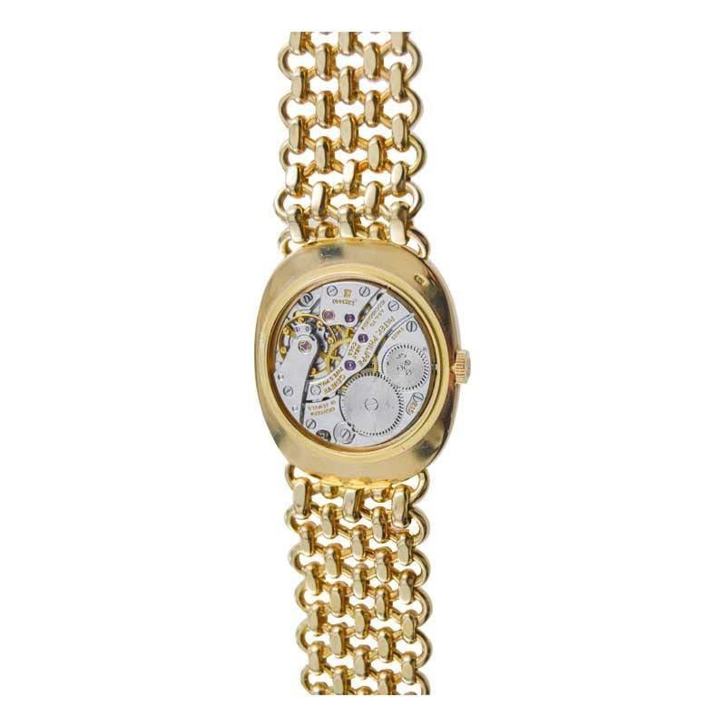 Patek Philippe & Co. Yellow Gold Ellipse Bracelet Watch with Custom Bracelet For Sale 5