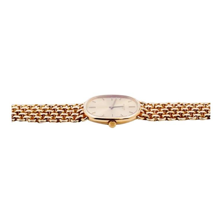 Patek Philippe & Co. Yellow Gold Ellipse Bracelet Watch with Custom Bracelet For Sale 1