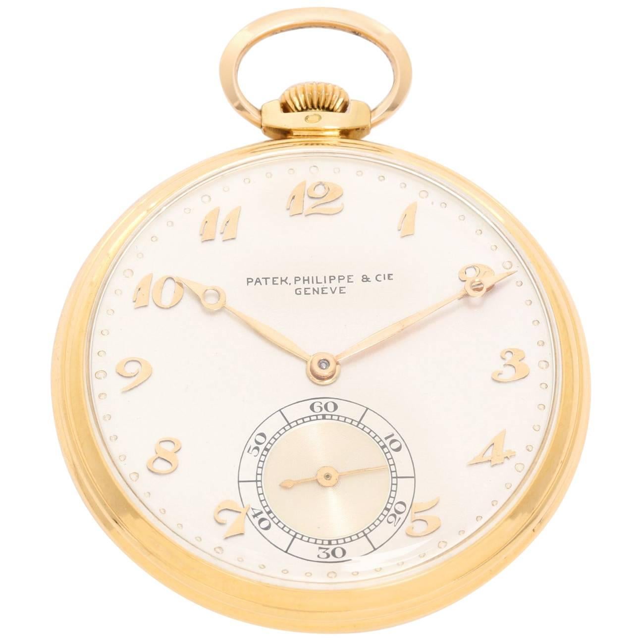 Patek Philippe & Co. Yellow Gold Open Face Manual Pocket Watch