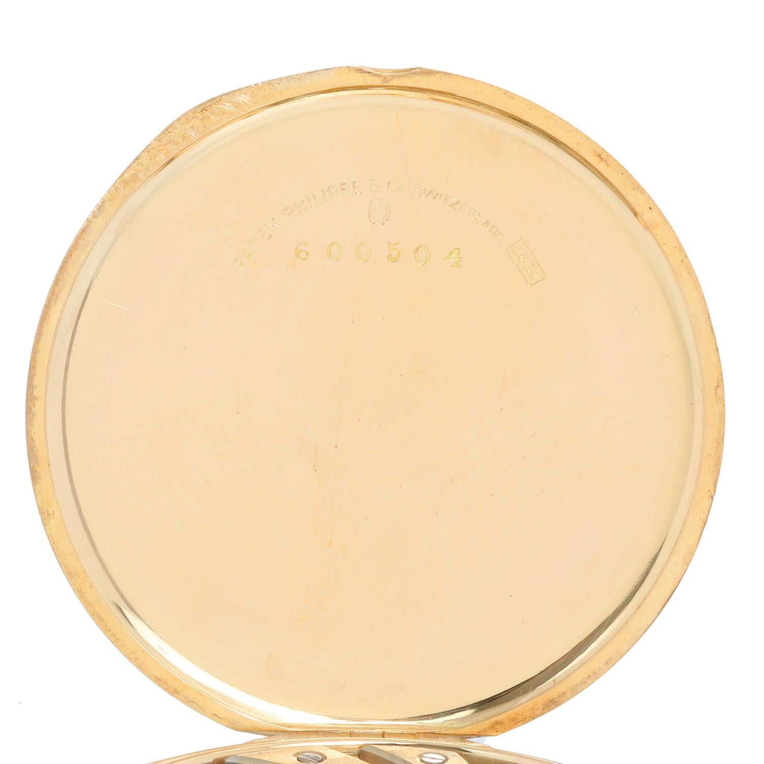 Patek Philippe & Co. Yellow Gold Open Face Pocket Watch, circa 1920 For Sale 2