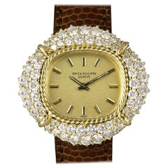 Retro Patek Philippe Cocktail Ladies Gold Diamond Set 4277/1 Manual Wind Wristwatch