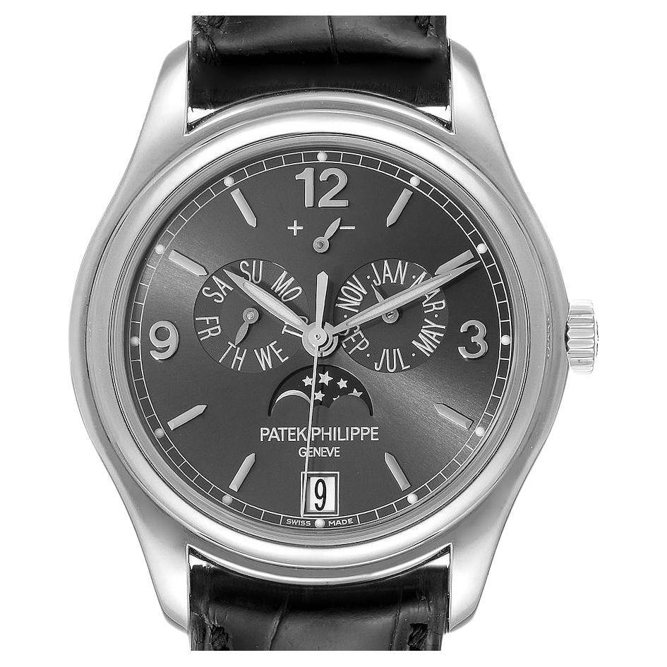 Patek Philippe White Gold Annual Calendar Calatrava Wristwatch Ref