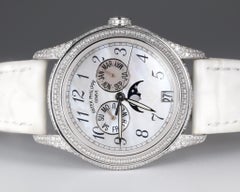 Patek Philippe Complications 37mm Moon Phase White Gold DIA Bezel 4937G-001 MOP