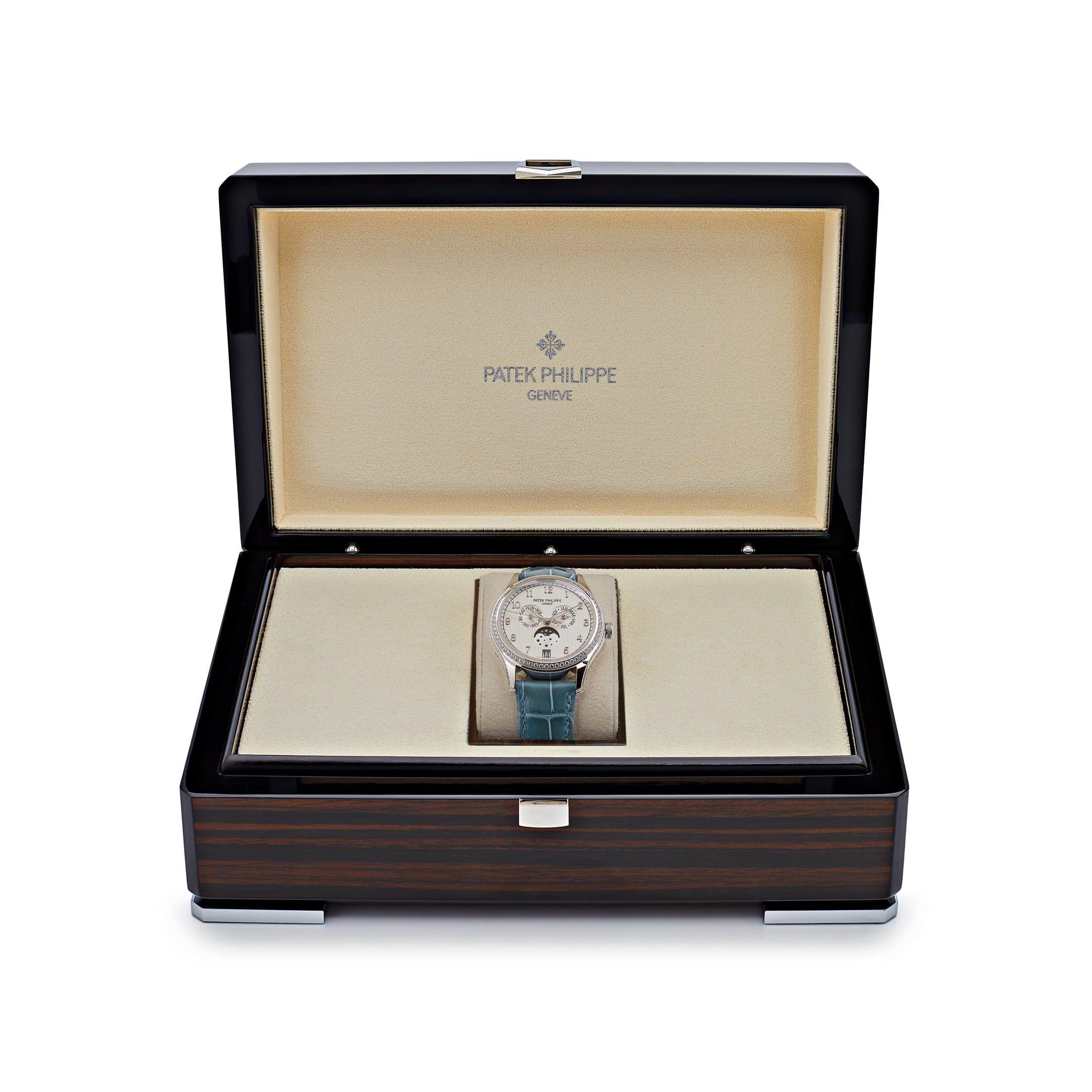 Patek Philippe Complications 4947G-010 Annual Calendar White Gold Silver Dial For Sale 2