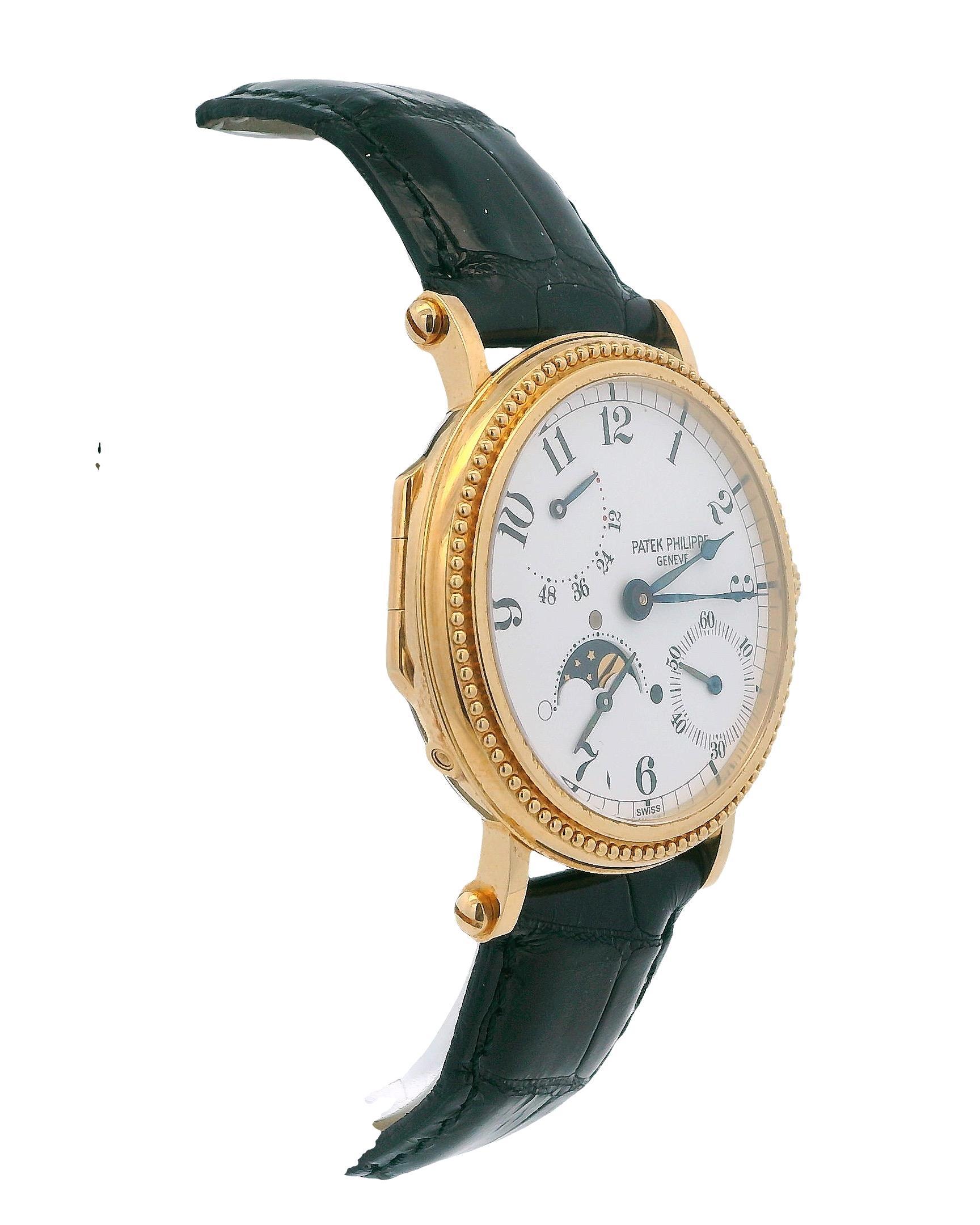 Patek Philippe Complications 5015 Moon Phase Watch With Papers In Excellent Condition For Sale In Great Neck Plaza, NY
