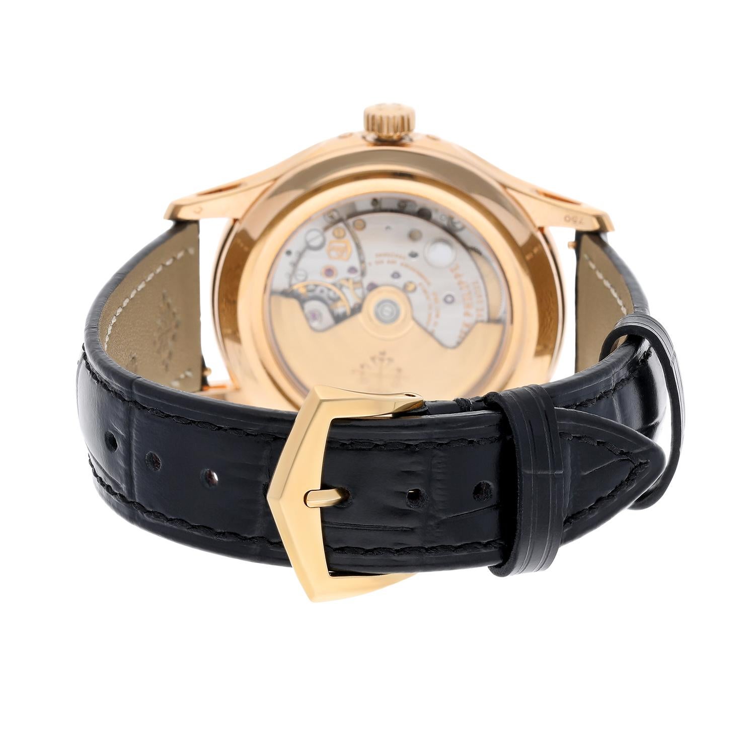 Patek Philippe Complications 5205R Rose Gold Silver Dial Mens Watch Complete For Sale 3