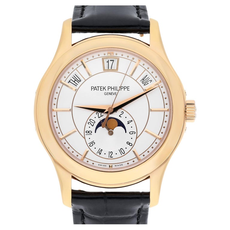Patek Philippe Complications 5205R Rose Gold Silver Dial Mens Watch Complete