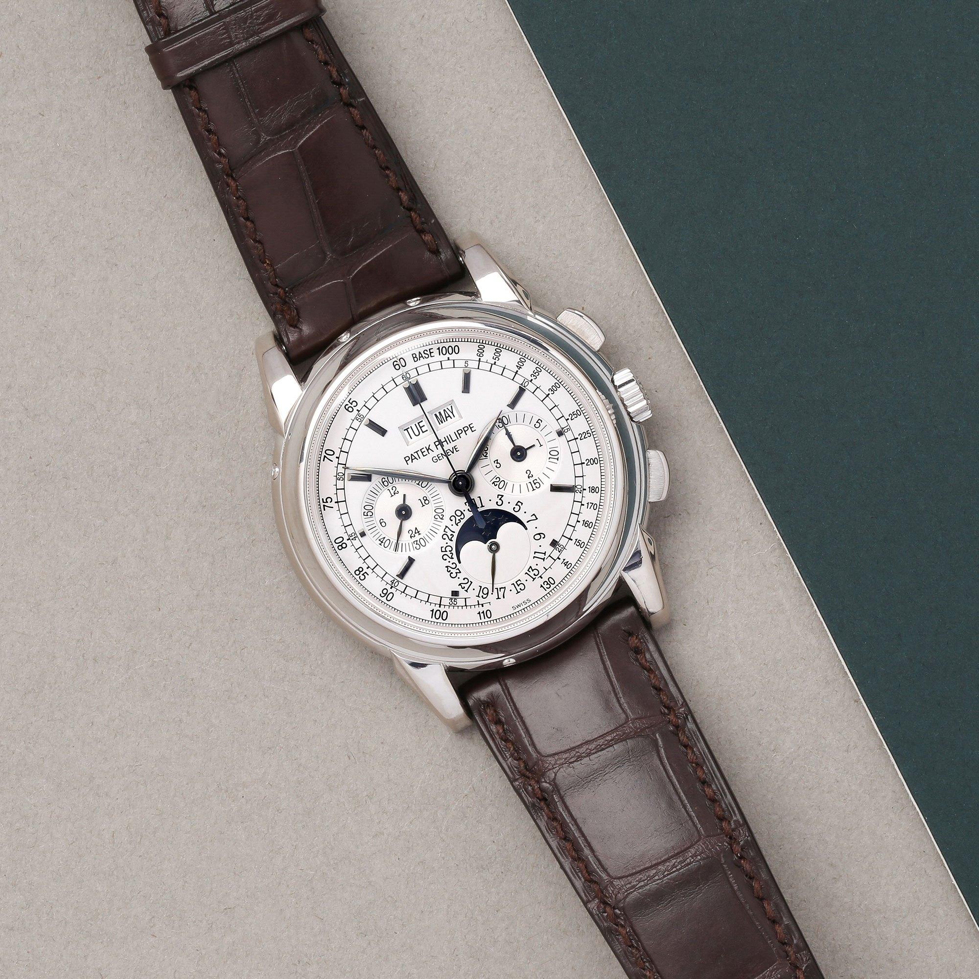 Patek Philippe Complications 5970G 001 Men White Gold Perpetual Calendar Chrono
