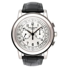 Used Patek Philippe Complications Chronograph 5070G Silver Dial Mens Watch Box Papers