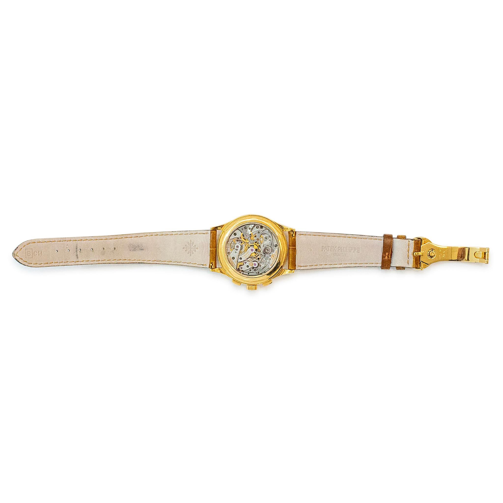 Patek Philippe Complications Chronograph 5170J-001 18K Yellow Gold Men's Watch For Sale 1