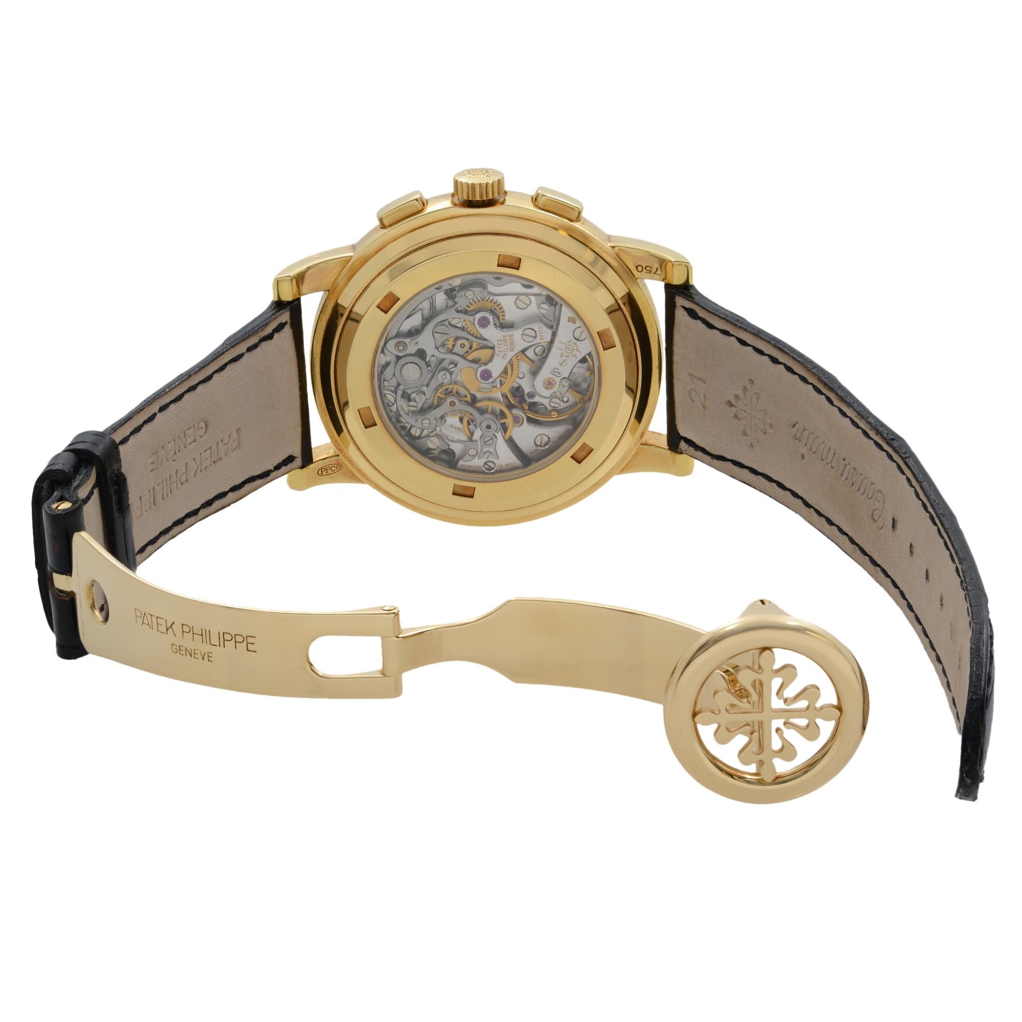 Patek Philippe Complications Chronograph Gelbgold Handaufzug Uhr 5070J-001 im Angebot 1