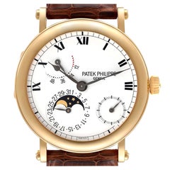 Patek Philippe Complications Réserve de marche Phase de lune Or jaune Montre homme 5054