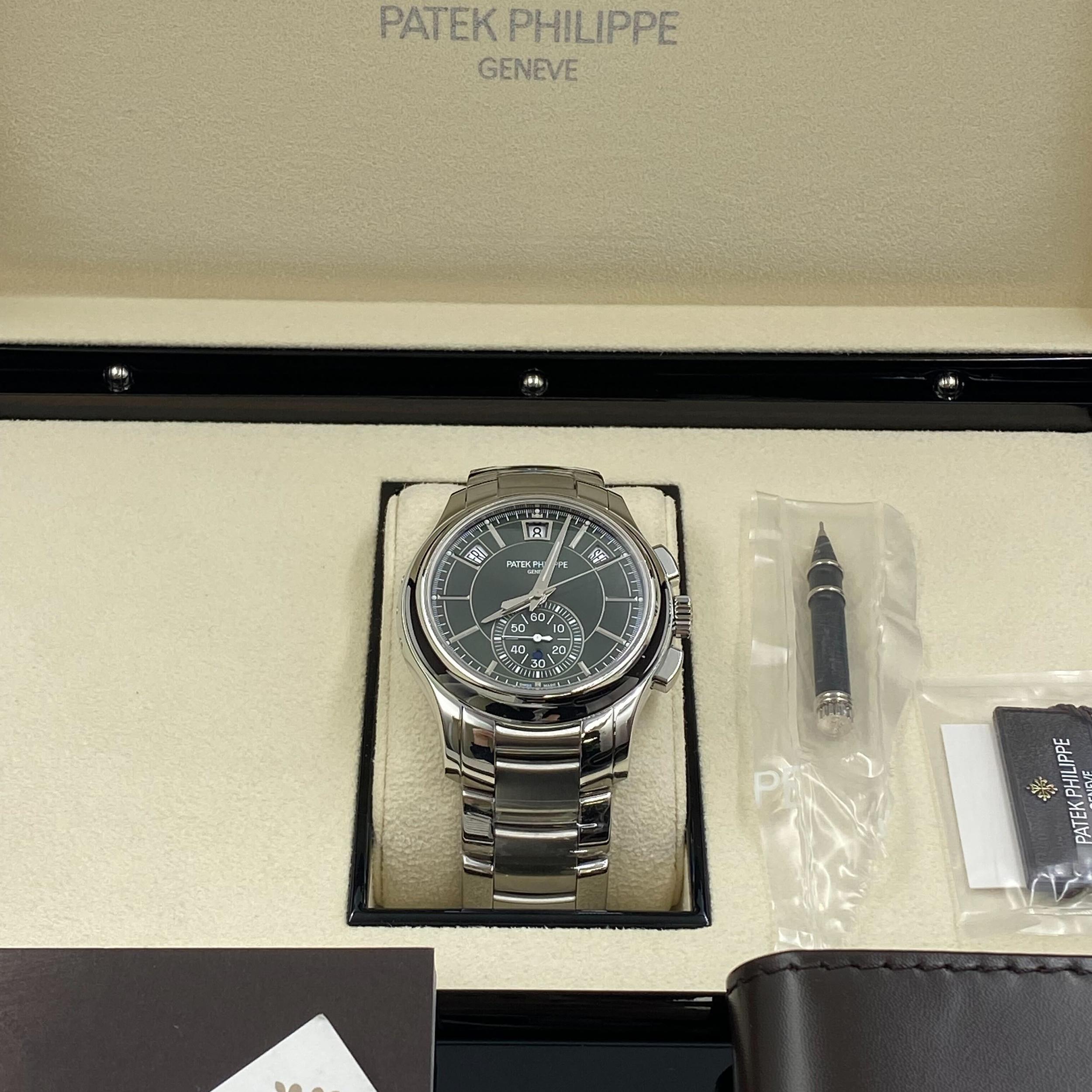 Patek Philippe Complications Steel 42mm Green Dial Mens Watch 5905/1A-001 1