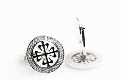 Patek Philippe Cufflink Diamond 18 Karat White Gold