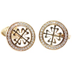 Patek Philippe Cufflinks Diamond 18 Karat Rose Gold