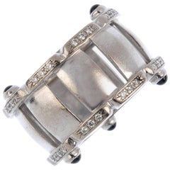 Patek Philippe Diamond and Sapphire 18 Carat White Gold Ring
