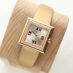 Patek Philippe Gondolo Square Quarzuhr mit Diamantlünette 4868R