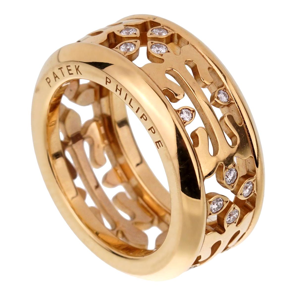 Patek Philippe Diamond Gold Calatrava Ring