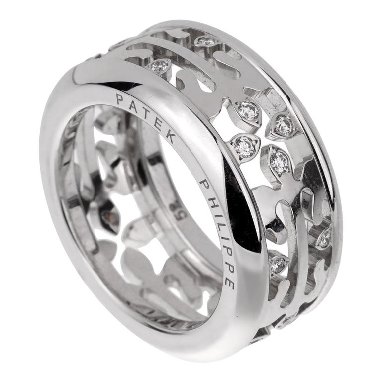 Patek Philippe Diamond White Gold Calatrava Ring at 1stDibs | patek  philippe calatrava ring, patek philippe ring price list