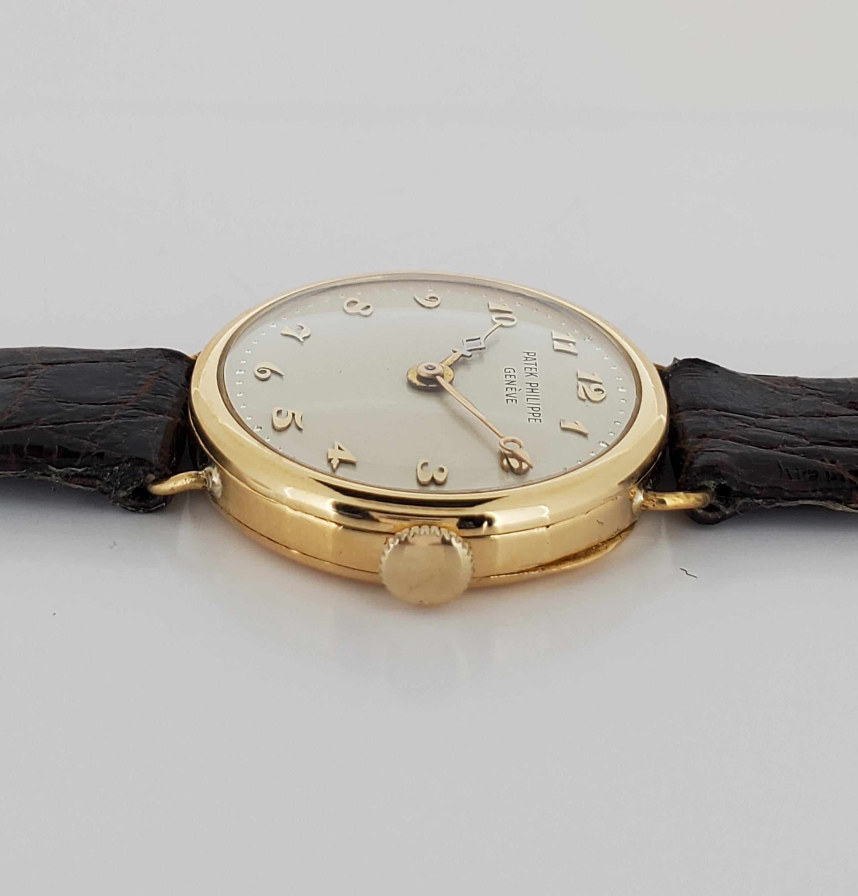 Patek Philippe Early 1922 Hinge Bassine Case Watch In Excellent Condition In Santa Monica, CA