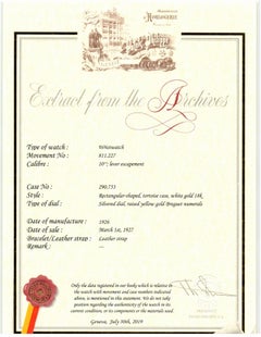 Patek Philippe Early Hinged White Gold Art Deco Watch, circa 1926