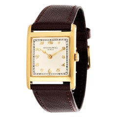 Antique Patek Philippe Early Yellow Gold Art Deco Square Tank Watch, circa 1923